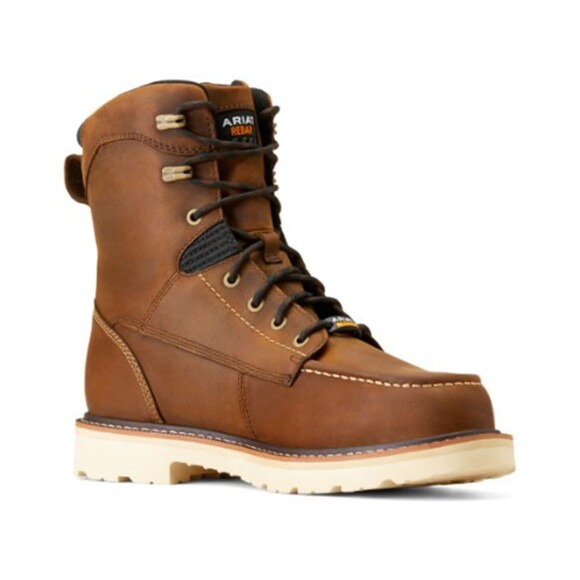 Ariat Work Men Rebar Leather Waterproof Comp Toe Western Work Boot Honey 9 WIDE main image 8